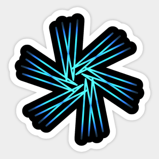 Modern glowing geometric shape Sticker